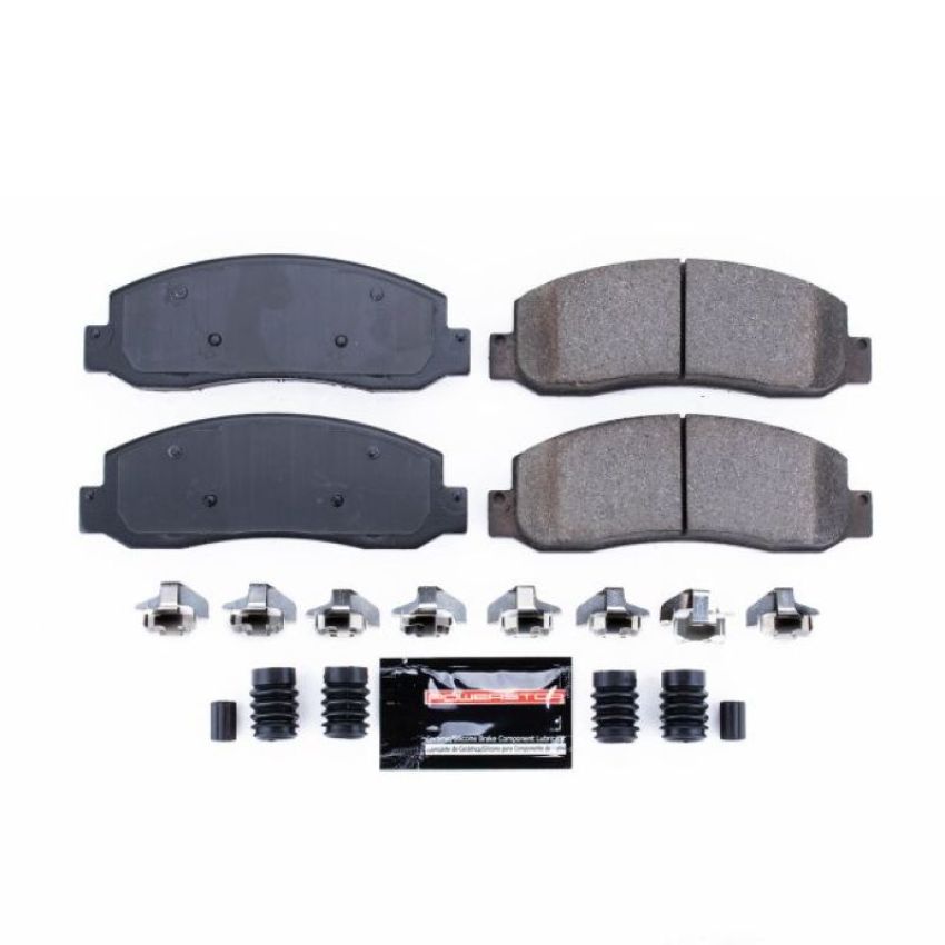 PowerStop Z23-1069 PowerStop - Z23 Daily Driver Carbon-Fiber Ceramic Brake Pads with Hardware Kit