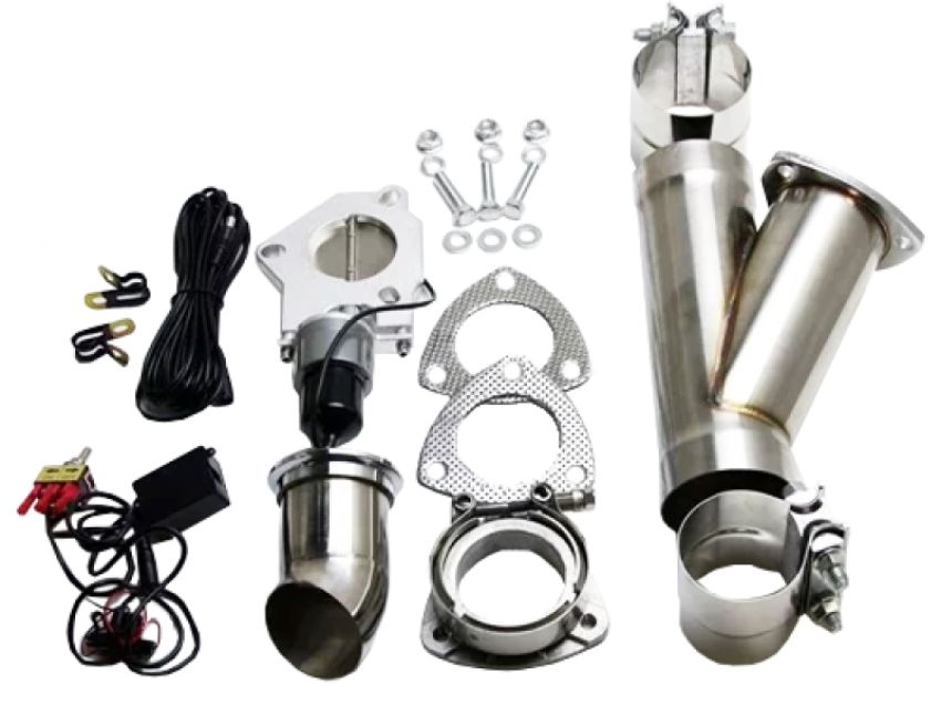 Granatelli Motor Sports 303522 Electronic Exhaust Cutout Systems - Aluminized Mild Steel - Slip Fit