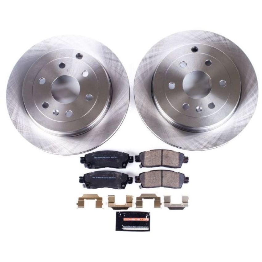 PowerStop KOE5262 OE Stock Replacement Low-Dust Ceramic Brake Pad and Rotor Kit