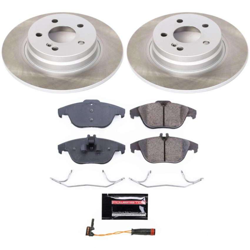 PowerStop SC5625 Semi-Coated Rotor and Low-Dust Ceramic Brake Pad Kit
