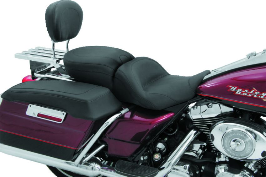 Mustang Motorcycle 75910 Mustang 00-11 Yamaha V-Star 1100 Classic,02-11 V-Star 1100 Silverado 2PC Seat w/Studs - Black