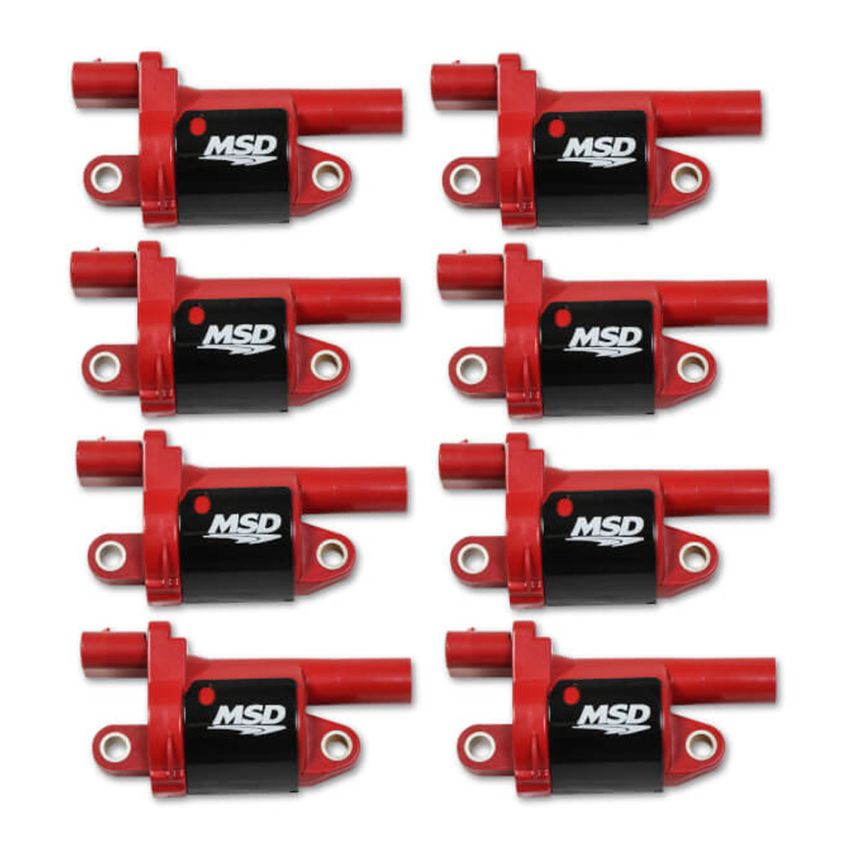 MSD IGNITION MSD82688 Coil Red Round GM V8 2014-Up 8pk