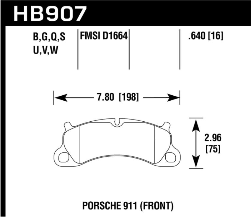 Hawk Performance HB907N.640 HP Plus Disc Brake Pad