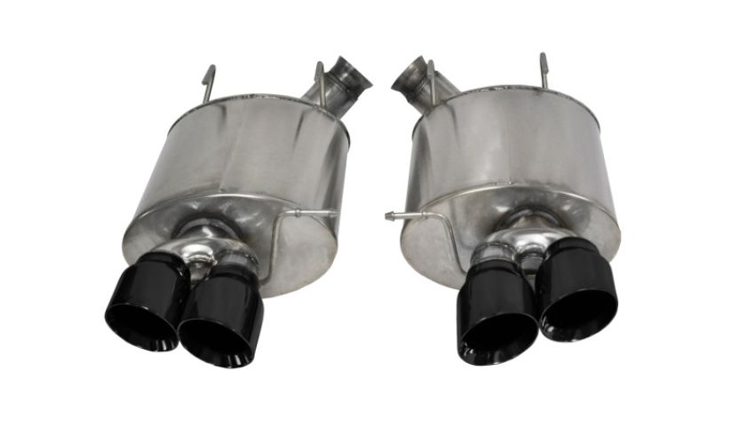 CORSA Performance 14321BLK Corsa 2013-2014 Ford Mustang Shelby GT500 5.8L V8 Black Sport Axle-Back Exhaust