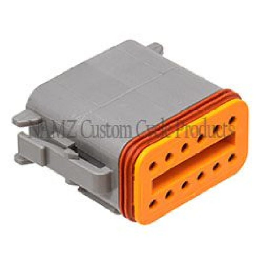 NAMZ DP-12G Deutsch DT Series 12-Wire Plug & Wedgelock - Grey (Repl. HD 72139-94GY)