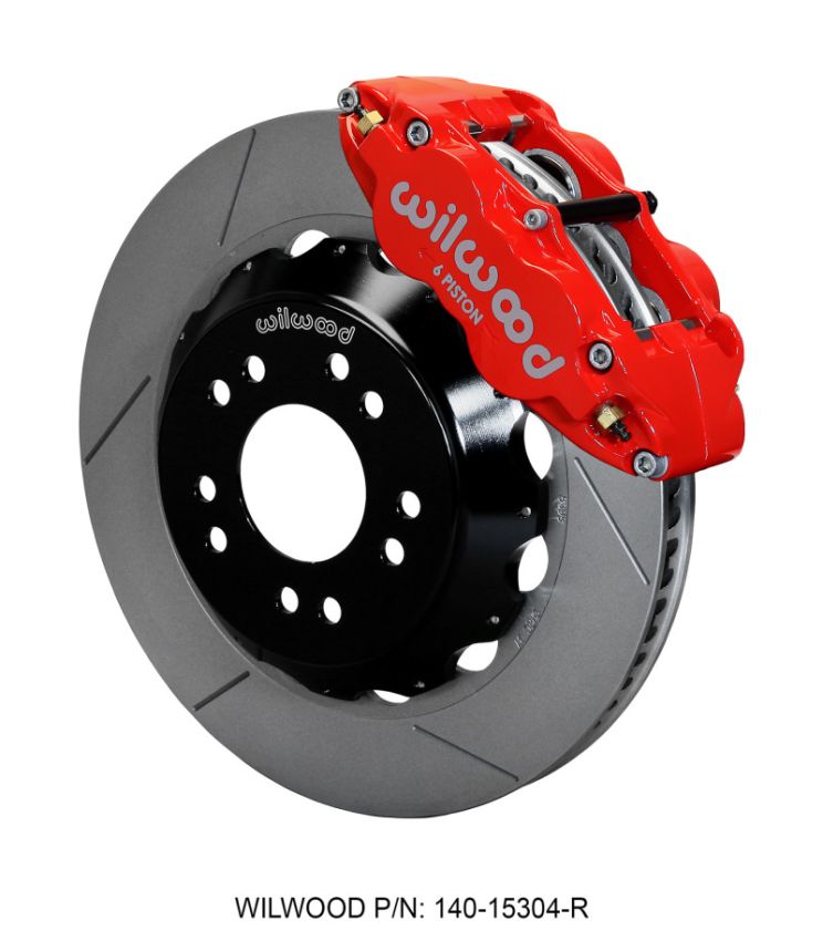 Wilwood 140-15304-R Narrow Superlite 6R Front Hat Kit 14.00 Red 63-87 C10 w/  Pro Spindles