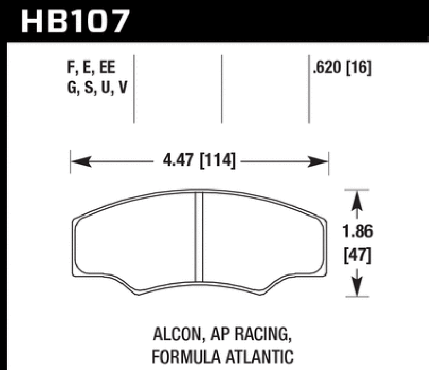 Hawk Performance HB107D.620 ER-1 Disc Brake Pad