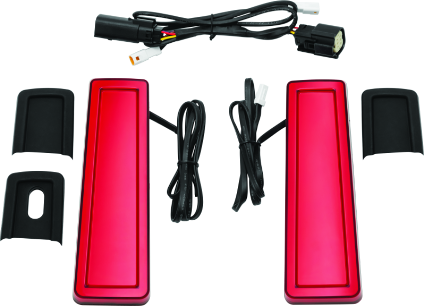 Kuryakyn 2952 Tracer Filler Panel Lights Red Lens