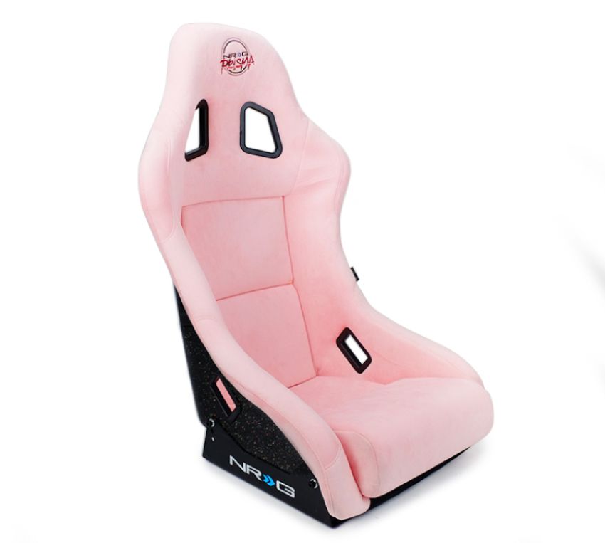 NRG FRP-303PK-PRISMA FRP Bucket Seat Prisma Edition w/ Pearlized Back and Pink Alcantara (Medium)