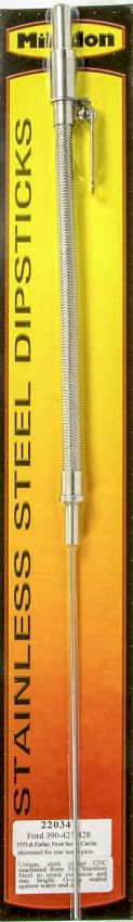 MILODON MIL22034 S/S Oil Dipstick - Ford FE