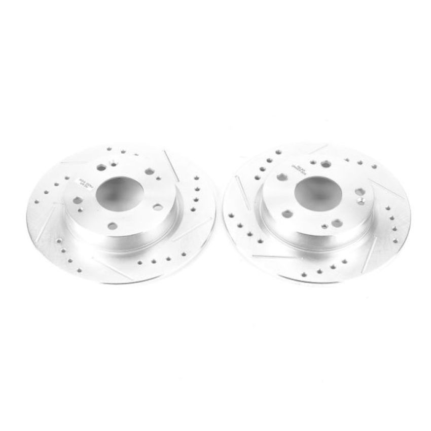 PowerStop JBR1728XPR PowerStop Evolution Performance Drilled, Slotted & Plated Brake Rotor Pair
