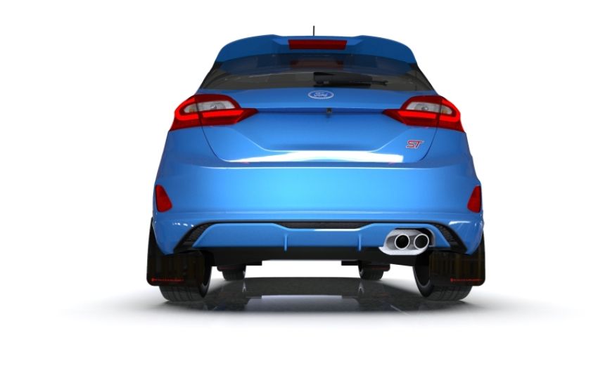 Rally Armor MF60-UR-BLK/BL Black Mud Flap/Blue Logo