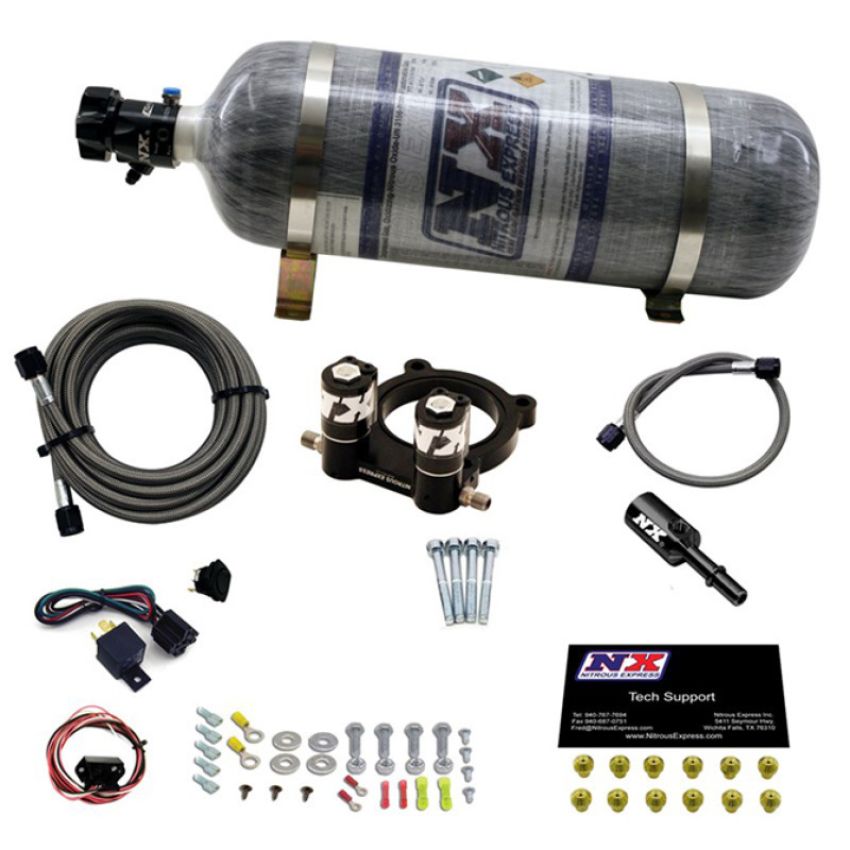 Nitrous Express 20954-12 FORD 4 CYL NITROUS PLATE SYSTEM-2.3L ECOBOOST W/ 12LB BOTTLE