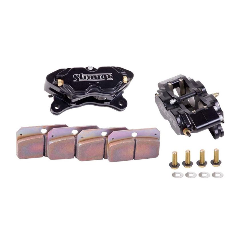 STRANGE STGB1855 Strange 4-Piston Caliper Kit w/Hard Pads/Pr.