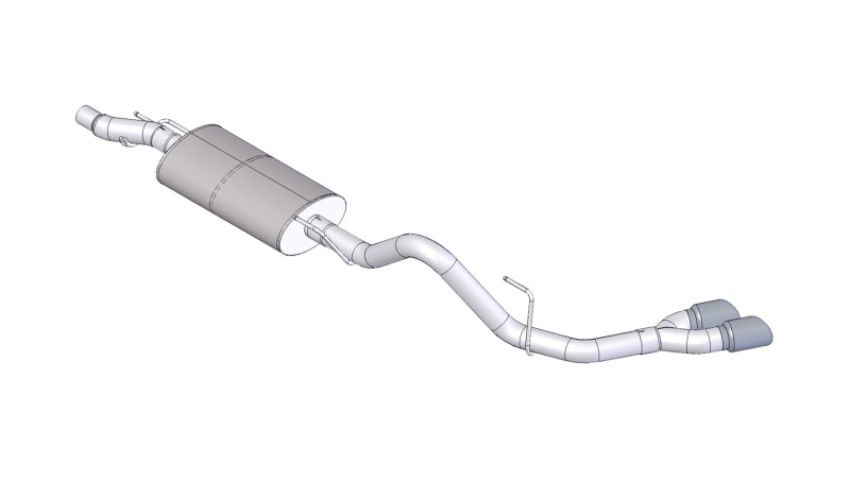 CORSA Performance 14392BLK Corsa 2011-2014 Ford F-150 EcoBoost 3.5L V6 Black Sport Cat-Back Exhaust