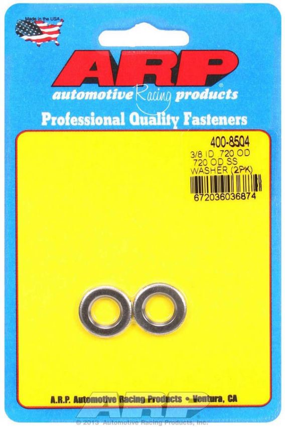 ARP ARP400-8504 S/S Flat Washers - 3/8 ID x .715 OD (2pk)