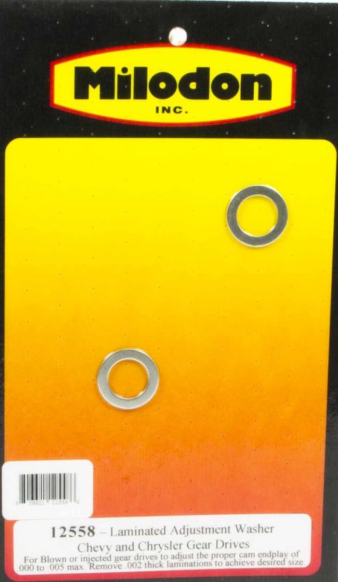 MILODON MIL12558 Laminated Shim Washers (2) Gear Drive Parts