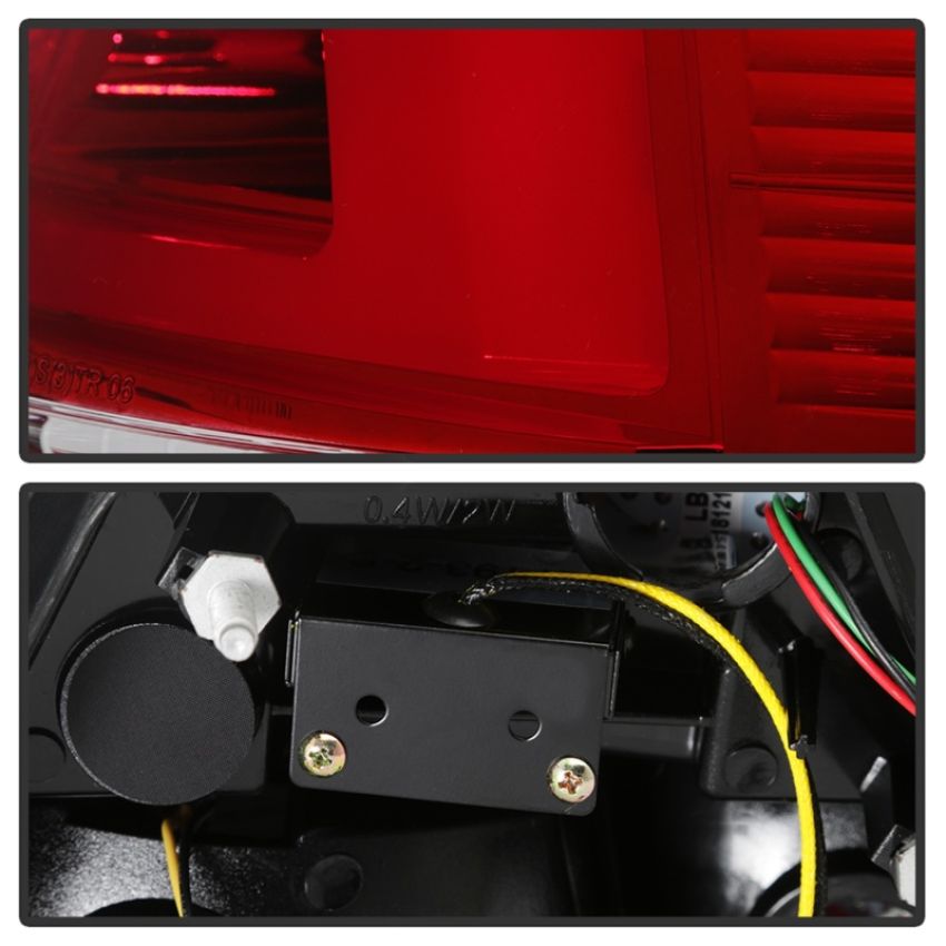 SPYDER 5086075 LED Tail Lights - Version 2 - Red Clear