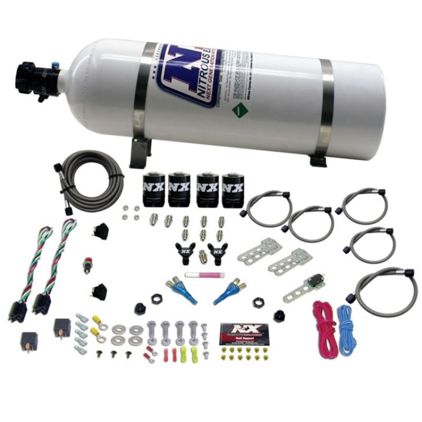 Nitrous Express 20927-15 SPORT COMPACT EFI DUAL STAGE (35-75) X 2 WITH 15LB BOTTLE