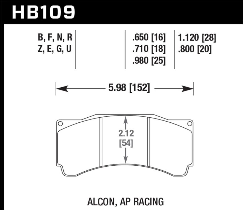 Hawk Performance HB109F.710 HPS Disc Brake Pad