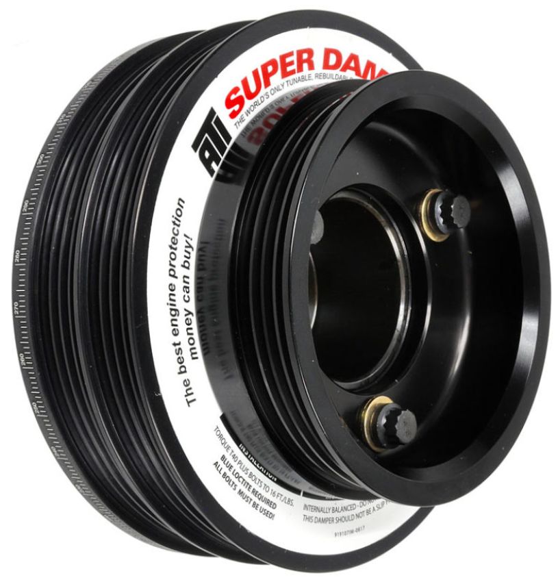ATI ATI918599 Damper - 5.67in - Alum - (2) 4 Grv - Nissan RB26 - R32 Only - 1Pc - w/Power Steering Pulley