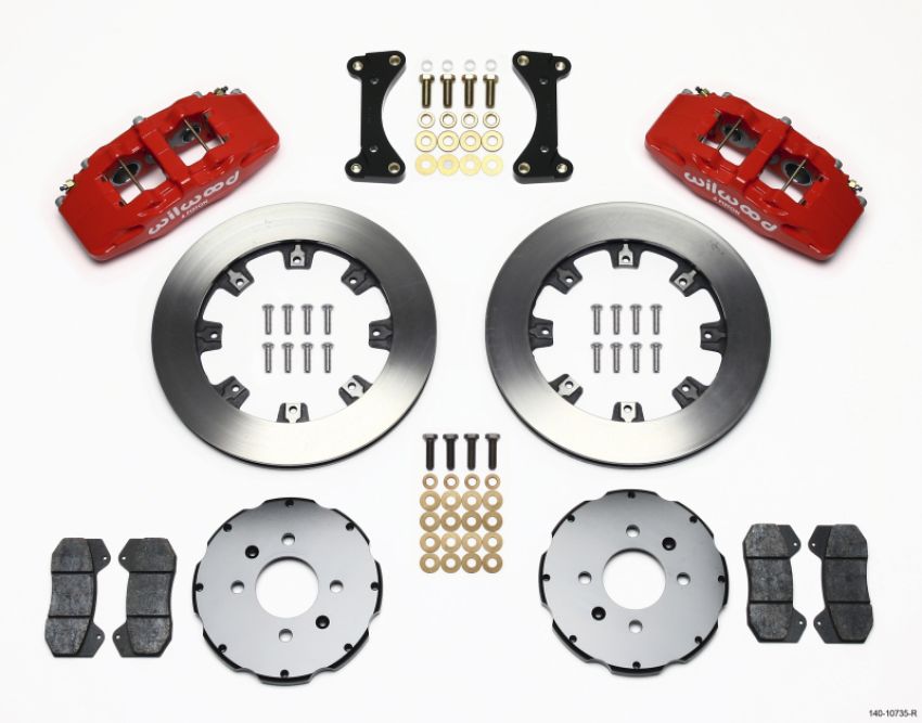 Wilwood 140-10735-R Dynapro 6 Front Hat Kit 12.19in Red 94-01 Honda/Acura w/262mm Disc