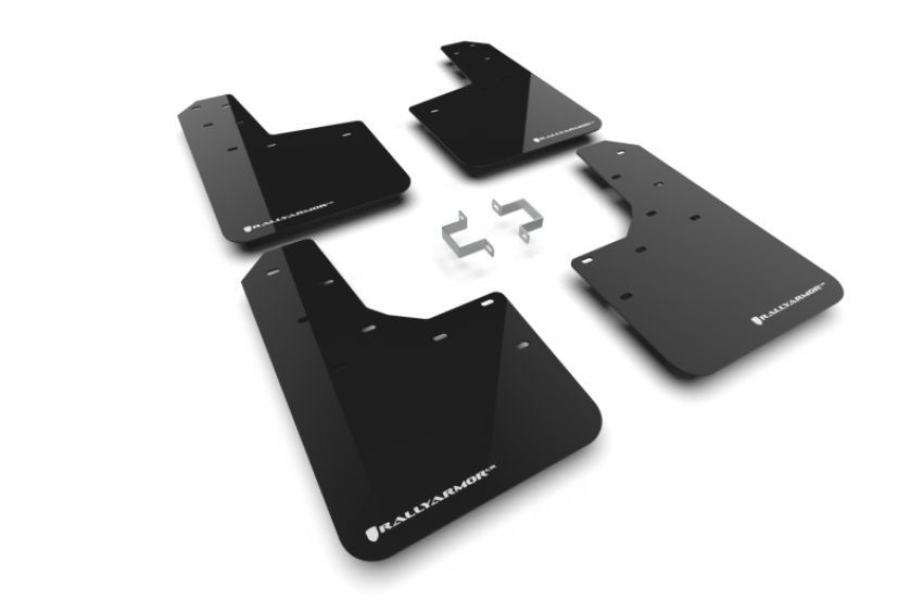 Rally Armor MF123-UR-BLK-WH Black Mud Flap/White Logo
