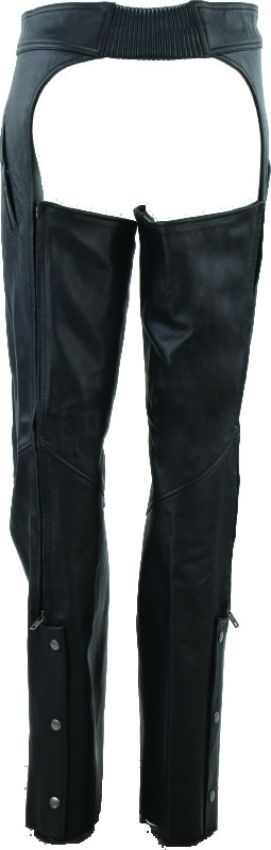 Kuryakyn 094425 Leather By River Road Plains Leather Chaps Black Womens - Small
