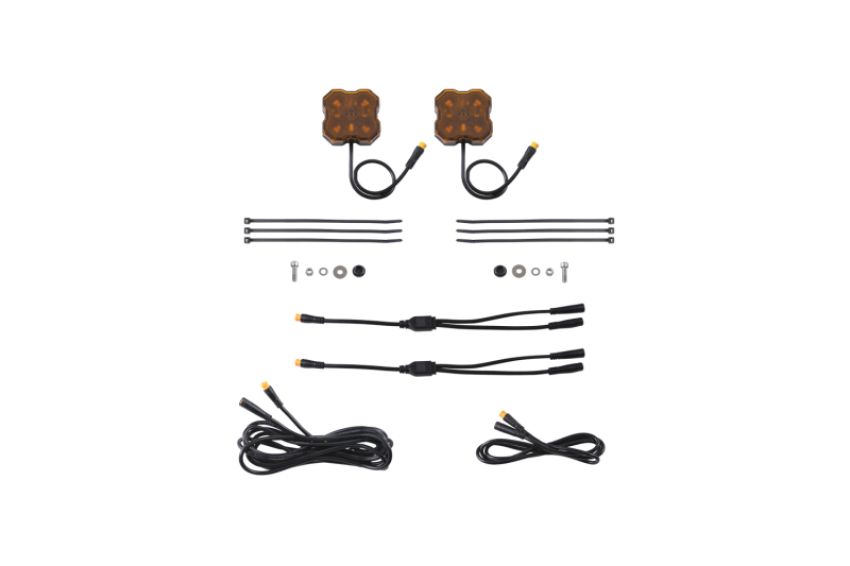 Diode Dynamics DD7457 Stage Series Single Color LED Rock Light - Amber M8 (2-pack)