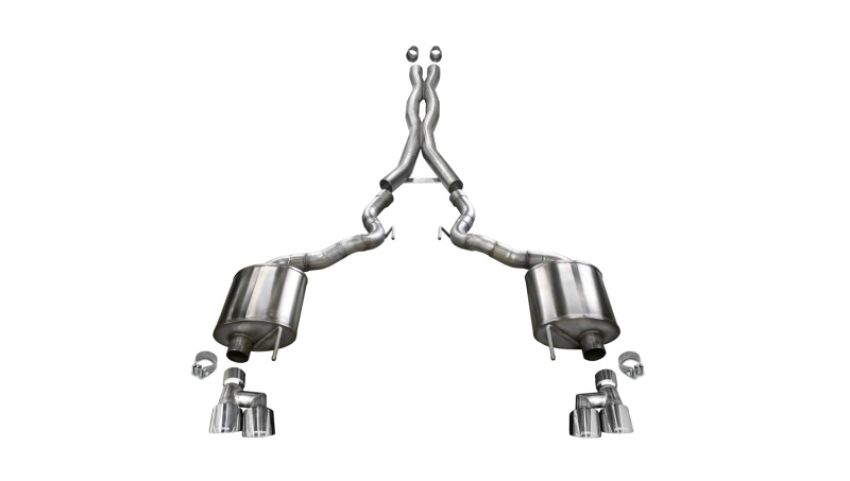 CORSA Performance 21048 Corsa 2018-2023 Ford Mustang GT Convertible w/o Active Valves Xtreme Cat-Back w/ 4in Tips