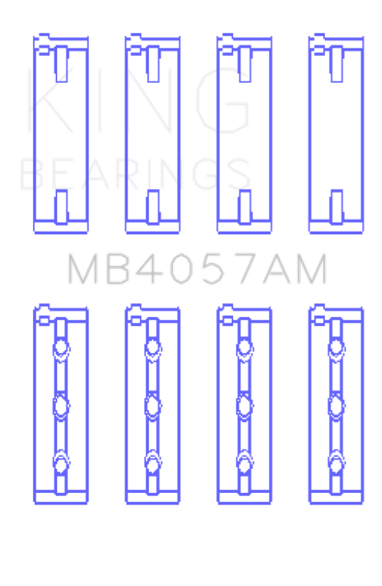 King Engine Bearings MB4057AM King Honda C27A4 2.7L (Size STD) Main Bearing Set