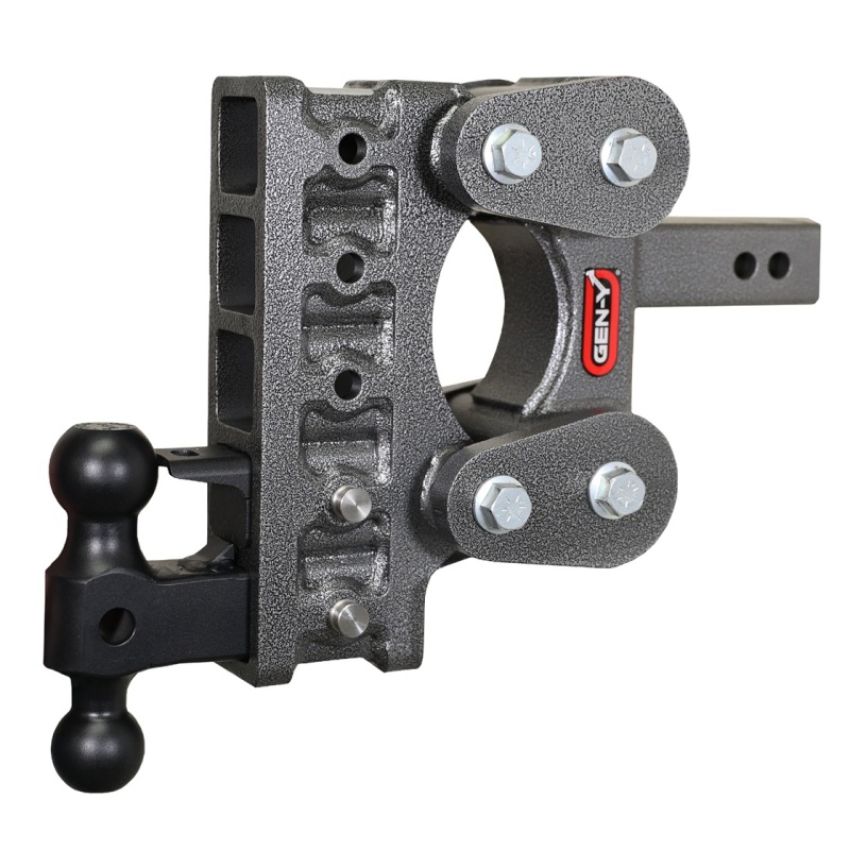 GEN-Y Hitch GH-1225 Gen-Y The Boss Torsion-Flex 2in Shank 7.5in Drop 16K Hitch w/GH-051 Dual-Ball/GH-032 Pintle Lock