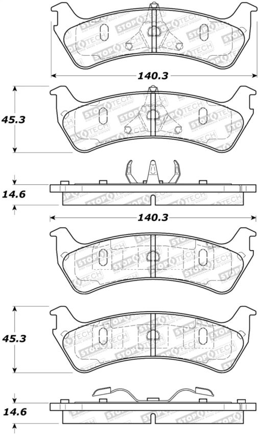 Stoptech 308.06670 Street Brake Pads