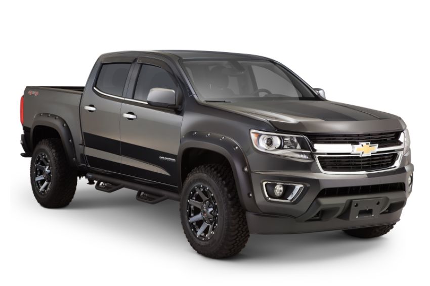 LUND 34641225 15-17 Chevy Colorado Crew Cab Terrain HX Step Nerf Bars - Black