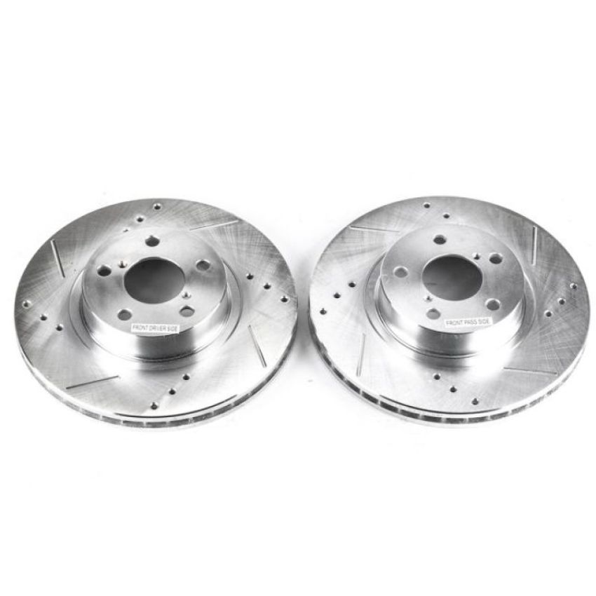 PowerStop JBR730XPR PowerStop Evolution Performance Drilled, Slotted & Plated Brake Rotor Pair