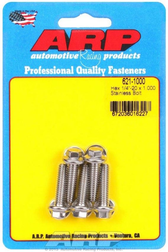 ARP ARP621-1000 S/S Bolt Kit - 6pt. (5) 1/4-20 x 1.000