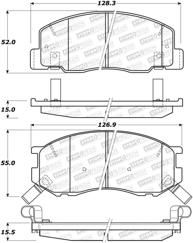 Stoptech 308.05270 Street Brake Pads - Rear