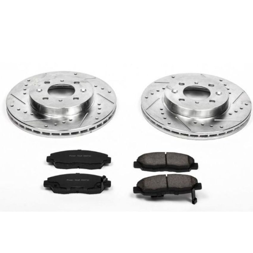 PowerStop K690 Z23 Daily Driver Carbon-Fiber Ceramic Brake Pad and Drilled & Slotted Rotor Kit