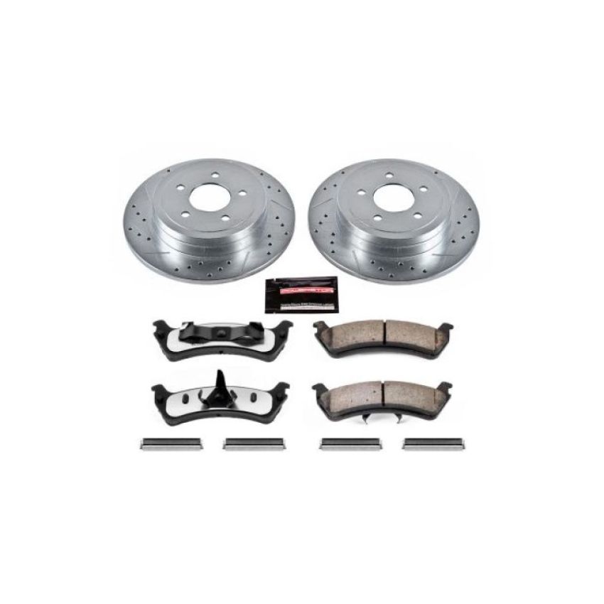 PowerStop K1770-36 Z36 Truck and SUV Carbon-Fiber Ceramic Brake Pad and Drilled & Slotted Rotor Kit