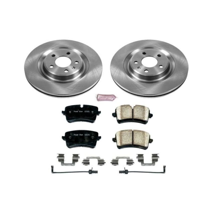PowerStop KOE6001 OE Stock Replacement Low-Dust Ceramic Brake Pad and Rotor Kit