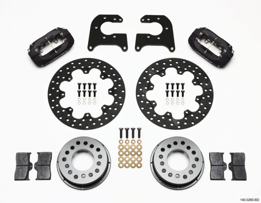 Wilwood 140-0260-BD Forged Dynalite Rear Drag Kit Drilled Rotor Mopar-Dana 2.36in Offset