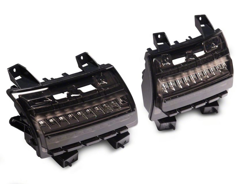 Raxiom J166910 18-23 Jeep Wrangler Factory Halogen Axial Series LED Side Marker Lights- Smoked