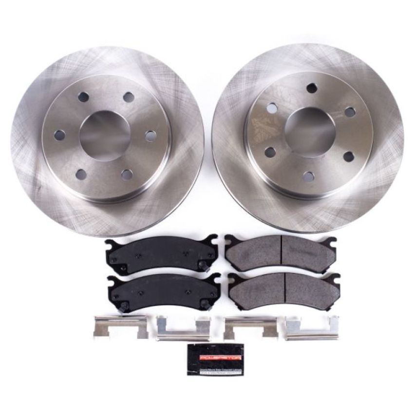 PowerStop KOE2009 OE Stock Replacement Low-Dust Ceramic Brake Pad and Rotor Kit