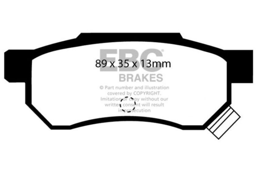 EBC Brakes DP3642/2C Redstuff Ceramic Low Dust Brake Pads
