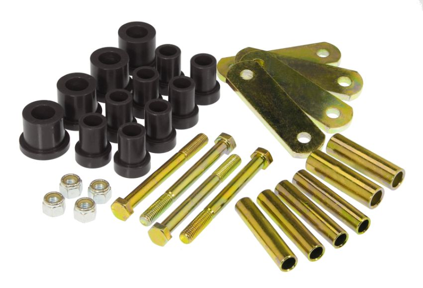 Prothane 4-1011-BL 60-74 Chrysler B & E Body HD Spring & Shackles Bushings - Black