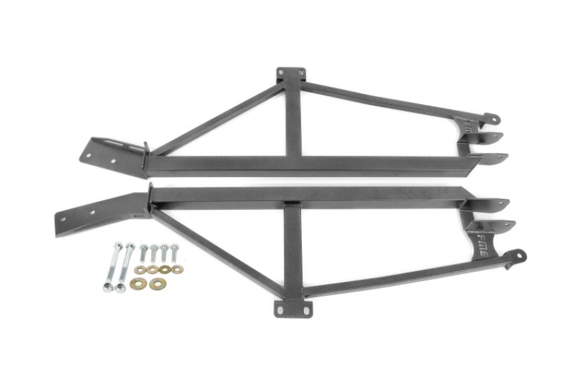 BMR Suspension SFC020H BMR 93-02 F-Body Non-Convertible Weld-On 4-Point Subframe Connectors - Black Hammertone