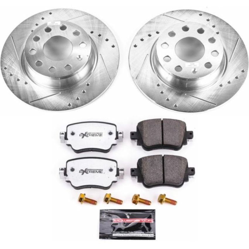 PowerStop K7053-26 Z26 Street Performance Ceramic Brake Pad and Drilled & Slotted Rotor Kit