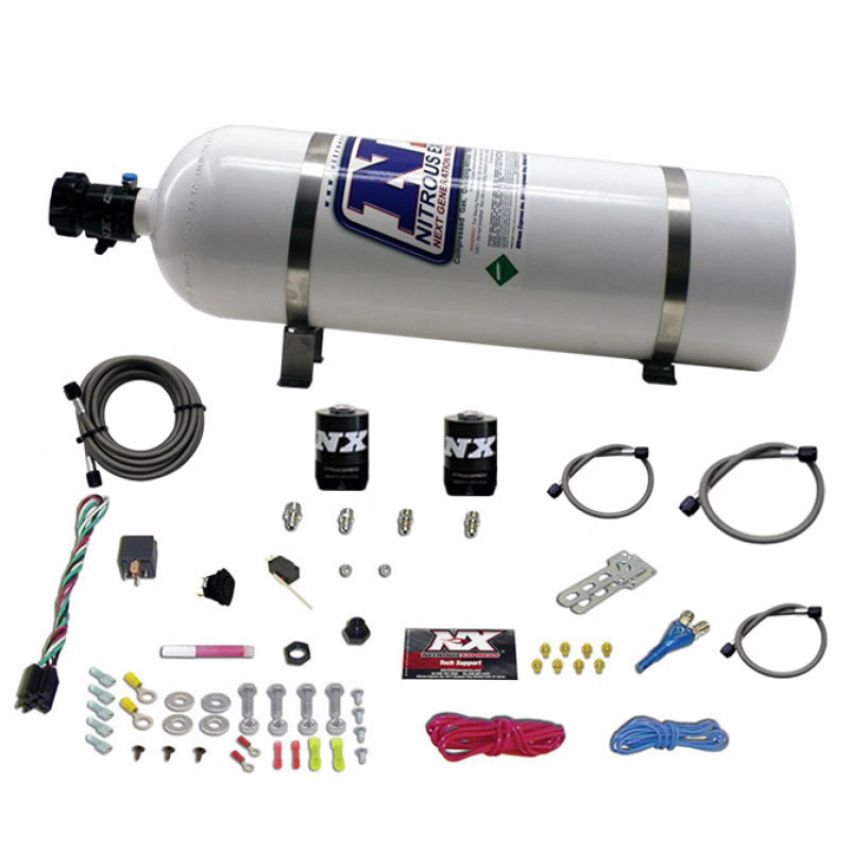 Nitrous Express 20316-15 DODGE EFI RACE (100-150-200-250HP) SINGLE NOZZLE WITH 15LB BOTTLE