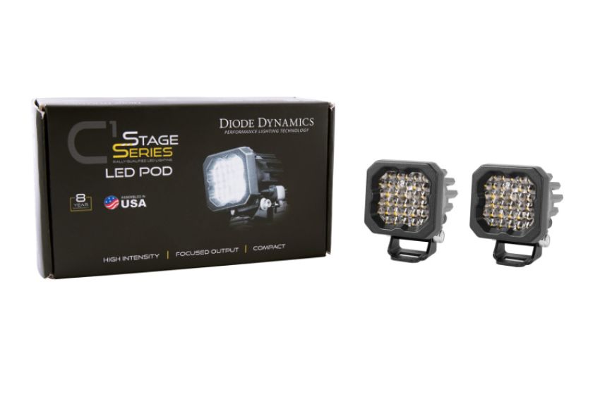 Diode Dynamics DD7423P Stage Series C1R - White Flood Standard LED Pod (Pair)