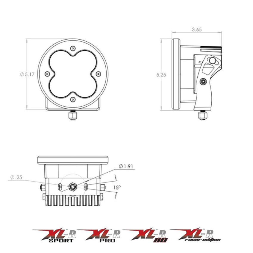Baja Designs 760015 XL-R 80 LED Auxiliary Light Pod